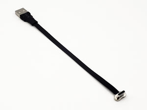 Slim Power Cable - Male USB-A to 90 Degree Male USB-C