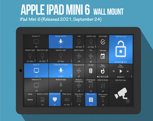 Apple iPad Mini 6 Tablet Wall Mount – BLACK