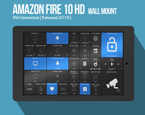 Amazon Fire HD 10 Tablet (9 Generation, 2019 model) Wall Mount – BLACK