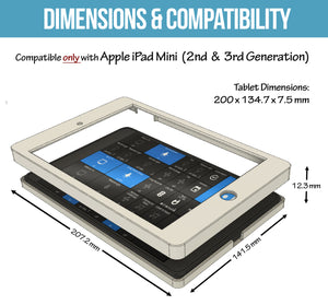 Apple iPad Mini 2 / 3 Tablet Wall Mount – WHITE