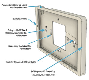 Samsung Tab A7 Lite 8.7 Tablet ( SM-T220 / 225 ) Wall Mount – BLACK